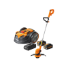 Robot Tondeuse Autonome 24V sans Fil périmétrique - Le Robot Le Plus Simple du marché + Coupe Bordures 24v et 2 Batteries.