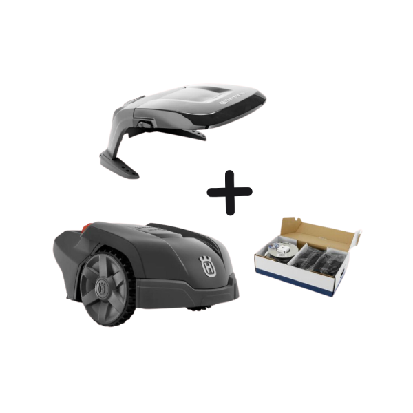 Robot tondeuse Automower Husqvarna 105 avec kit d'installation et abri station