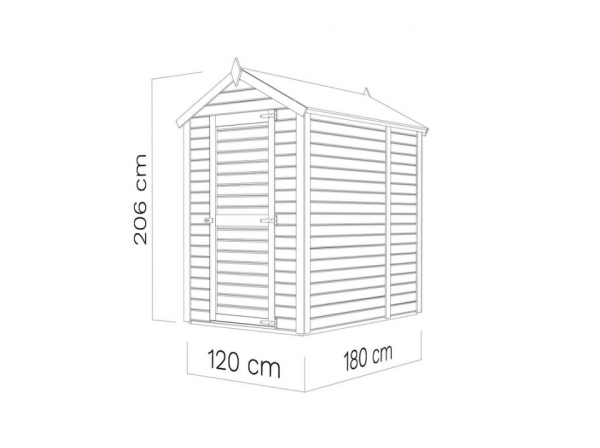 Abri bois Bali 120 X 180 - 14 mm – Image 6