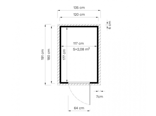 Abri bois Bali 120 X 180 - 14 mm – Image 5
