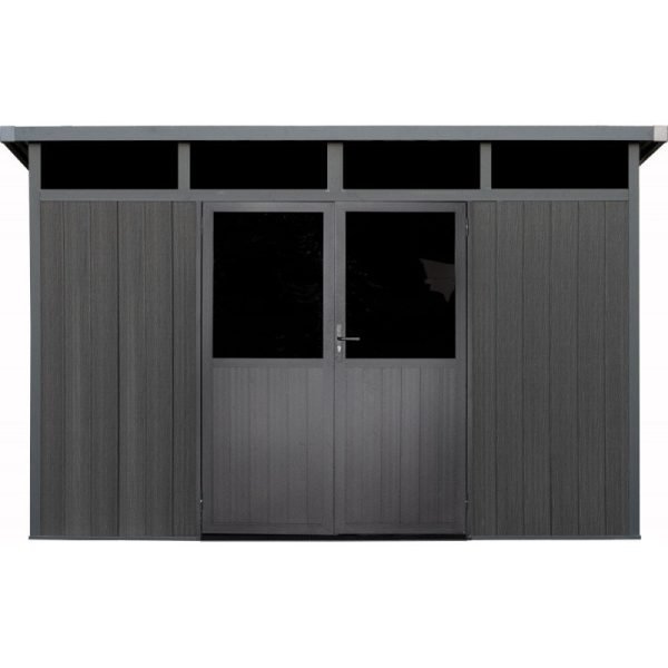 Abri de jardin en bois composite 19,2mm anthracite 7,71m² WINSTON skylight – Image 3