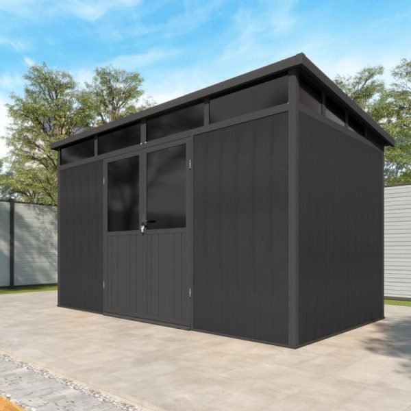 Abri de jardin en bois composite 19,2mm anthracite 7,71m² WINSTON skylight – Image 2