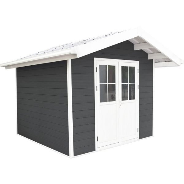 Abri de jardin en bois composite 28mm anthracite 7,78m² PREMIUM – Image 6