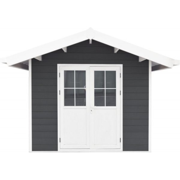 Abri de jardin en bois composite 28mm anthracite 7,78m² PREMIUM – Image 2
