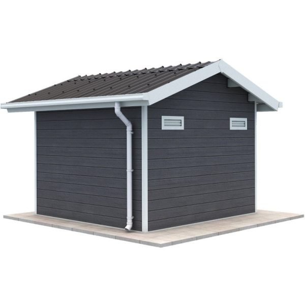 Abri de jardin en bois composite 28mm anthracite 7,78m² PREMIUM – Image 5