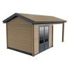 Abri de jardin en bois composite bois vieilli 9m² + 9m² terrasse - Woodlife Garden – Image 7