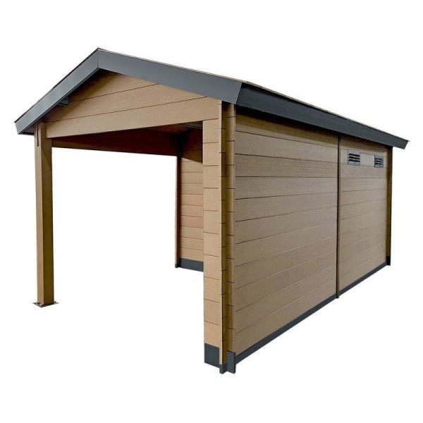 Abri de jardin en bois composite bois vieilli 9m² + 9m² terrasse - Woodlife Garden – Image 6