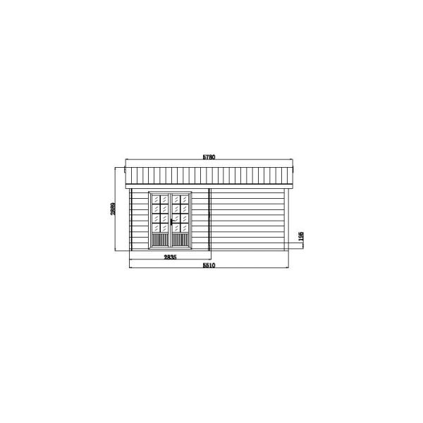 Abri de jardin en bois composite bois vieilli 9m² + 9m² terrasse - Woodlife Garden – Image 4