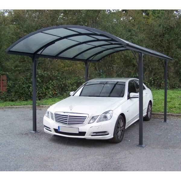 Carport Aluminium et Polycarbonate 6mm ANTI-UV pour 1 Voiture - Habrita, 14,62m² – Image 6
