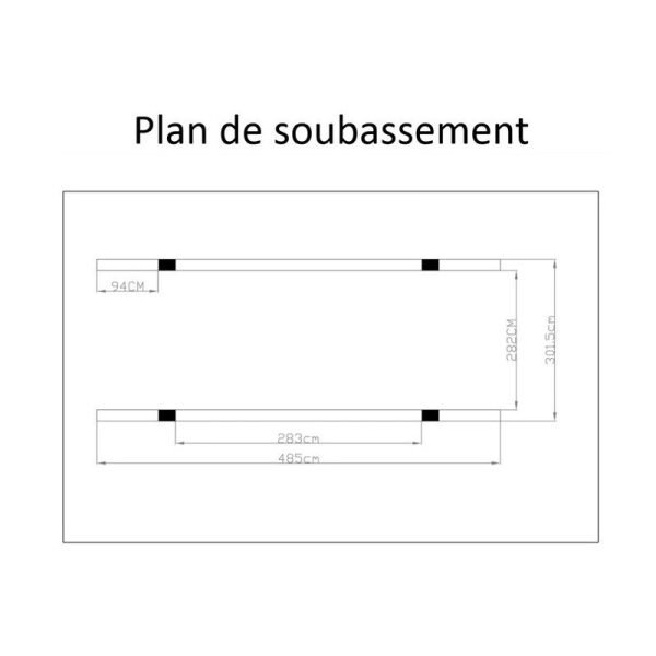 Carport Aluminium et Polycarbonate 6mm ANTI-UV pour 1 Voiture - Habrita, 14,62m² – Image 5