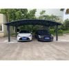 Carport double 30m² en aluminium et polycarbonate transparent EAGLE - Gris