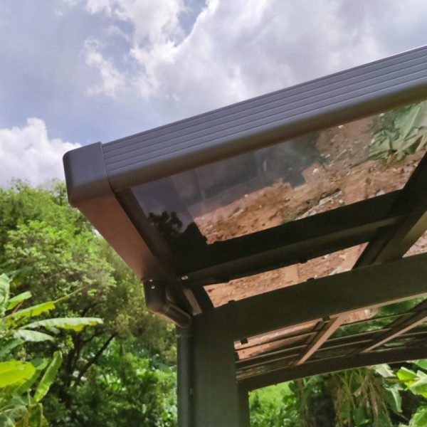 Carport double 30m² en aluminium et polycarbonate transparent EAGLE – Image 7