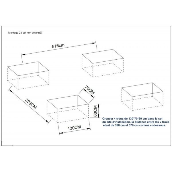 Carport double 30m² en aluminium et polycarbonate transparent EAGLE – Image 4