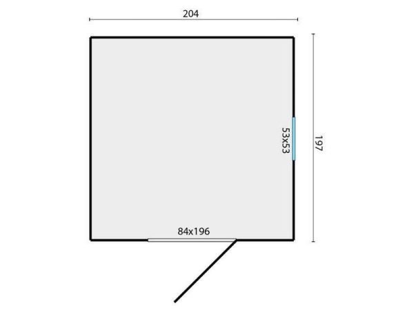 Abri de jardin 4m2 204x197cm Olaf – Image 2