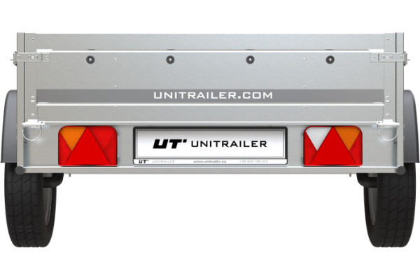 Remorque voiture simple essieu Unitrailer Garden Trailer 230 x 125 cm avec timon fixe 500/750 kg – Image 4