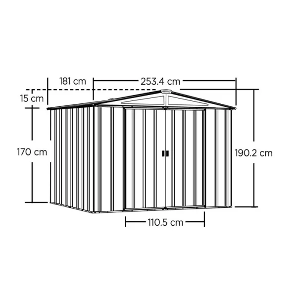 Abri jardin métal Portes Coulissantes - 4.58M2 – Image 2