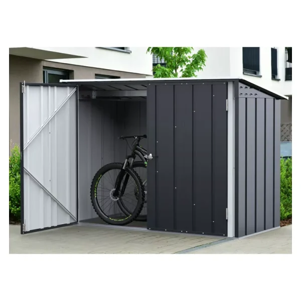 Abri vélos métal gris 2.05m2