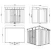 Abri de jardin en bois composite 19,2mm anthracite 5,95m² GORDON skylight – Image 8